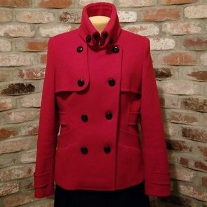 Karen Millen Red Pea Coat